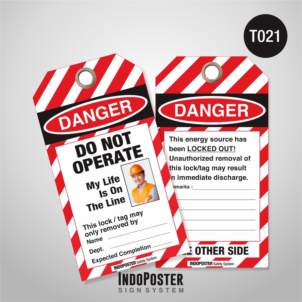 

Tag Out LOTO Lock Out Tag Out PVC Safety K3 OSHA ANSI ISO Danger Do Not Operate My Life Is on The Line Foto Pic Custom