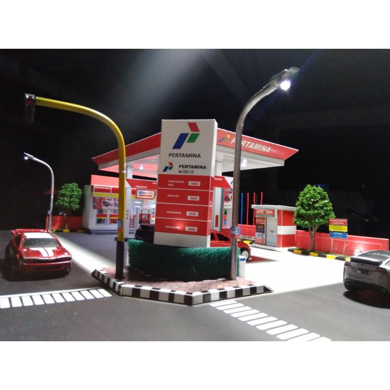 Diorama SPBU PERTAMINA ( Miniatur SPBU PERTAMINA )