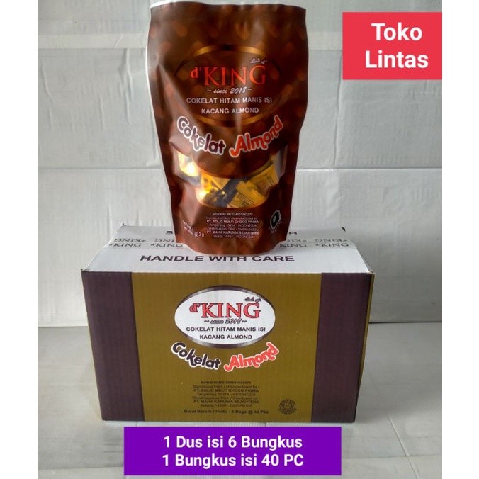 

COKELAT KACANG ALMOND BONIBOL D'KING PER DUS ISI 6 BUNGKUS