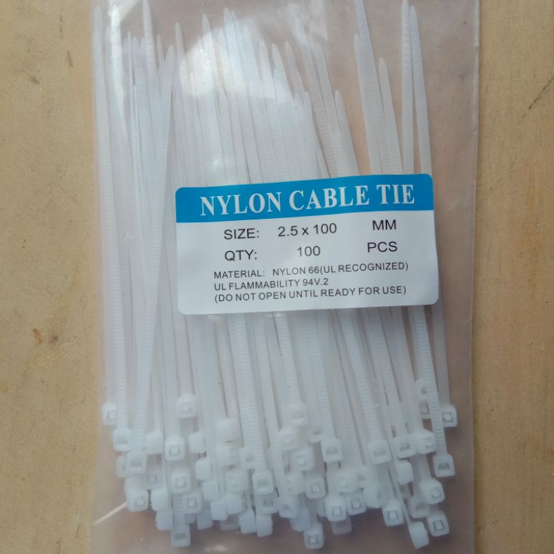 Jual Kabel Tis Ties Ukuran 2 5 X 100 MM Isi 100 Pcs Shopee Indonesia
