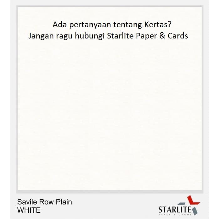 

Langsung Order Kertas Savile Row Plain WHITE 300 gsm terbaik