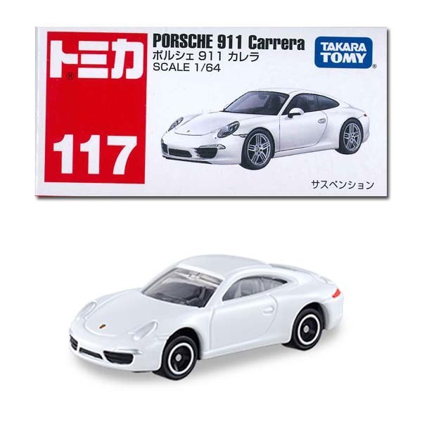 BFamzTH Tomica Reguler 117 PORSCHE 911 Carrera White Diecast Miniatur Mob
