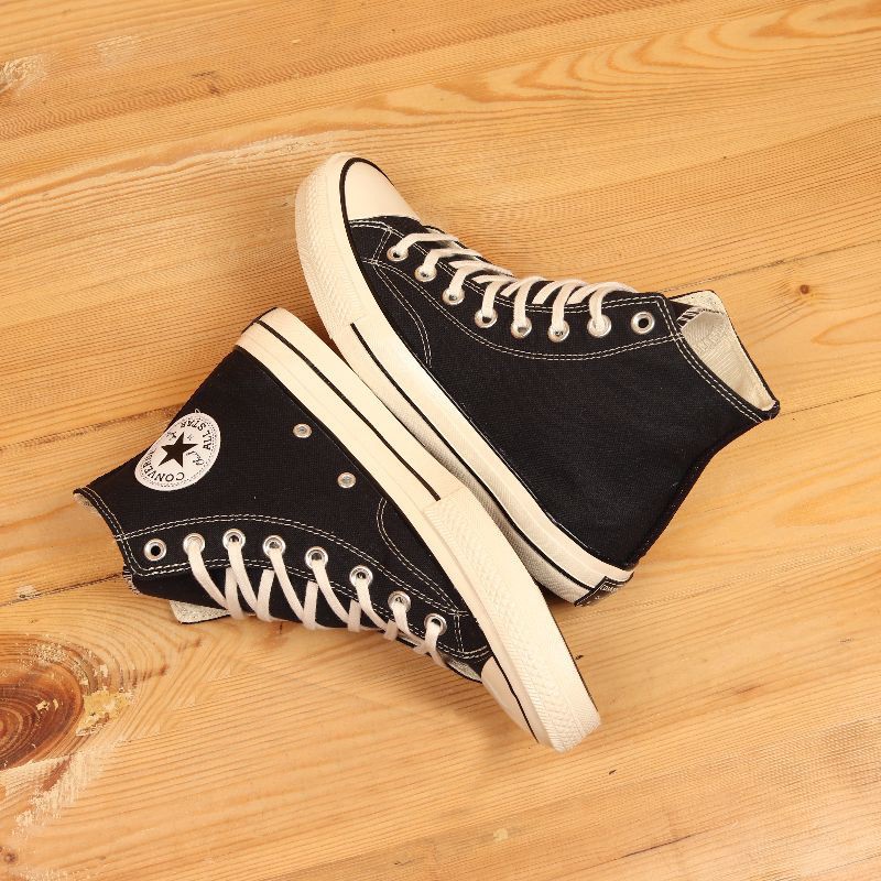 sepatu converse 70s pria wanita allstar hitam tinggi high egret pemium import