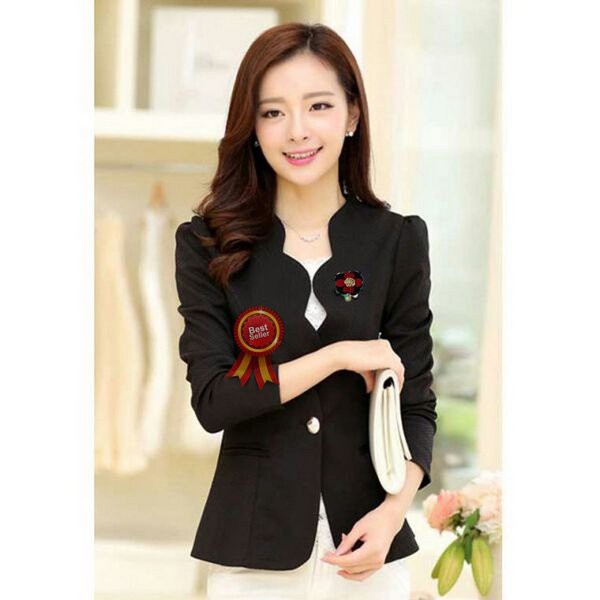 Blazer Korea Wanita Outerwear Atasan Murah Kerja Formal Outer Baju Jas Blezer Kantor Cewek Korea