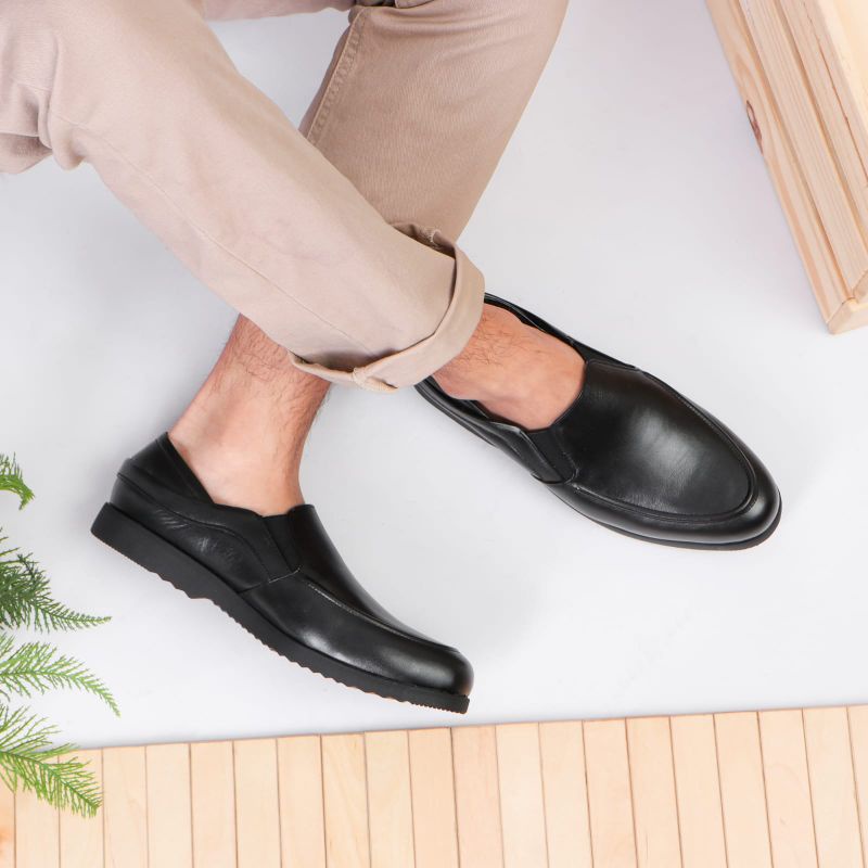 sepatu kulit asli sepatu kerja kantor sepatu slip on pantofel kulit sapi asli