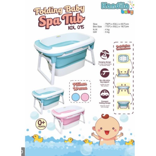 Kandila Baby Folding Spa Bath KDL015 - Bak Mandi Bayi