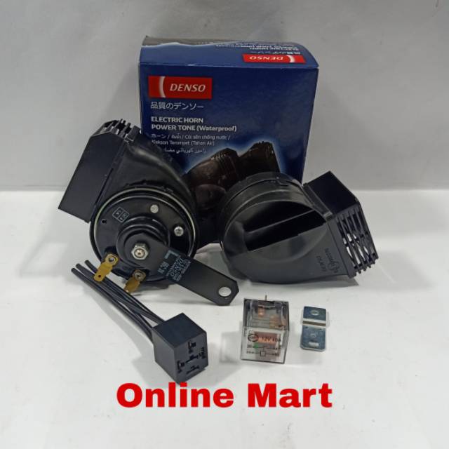 Klakson keong Denso water proop motor mobil plus relay