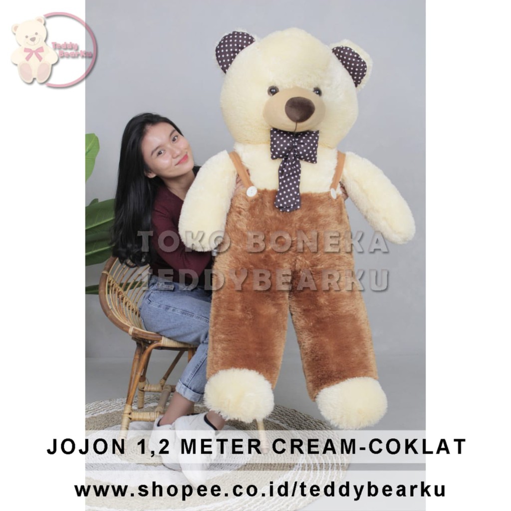 TEDDY BEAR SUPER JUMBO 1,2 METER POLKADOT JOJON LUCU SUPER LANGKA