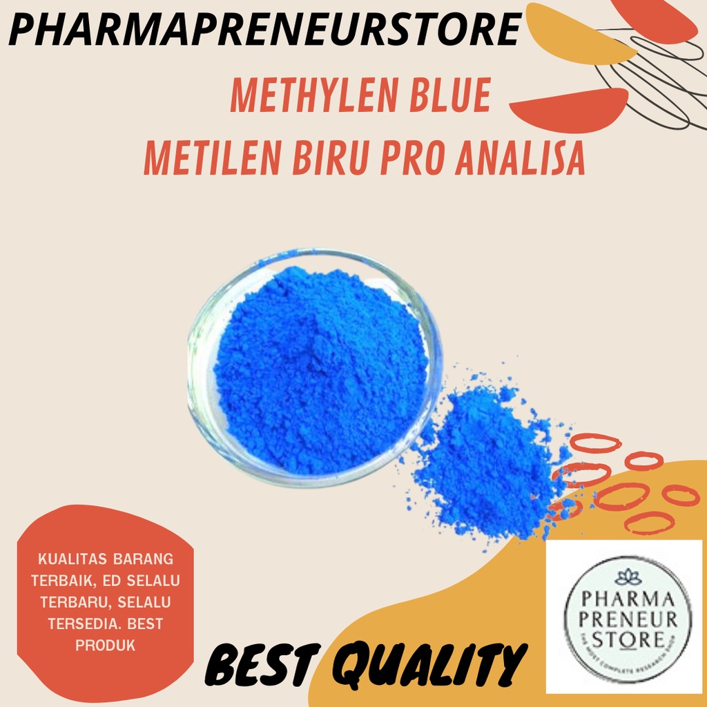 METHYLENE BLUE / METILEN BIRU PRO ANALISA INDIKATOR 5 DAN 10 GRAM MERCK BEST QUALITY