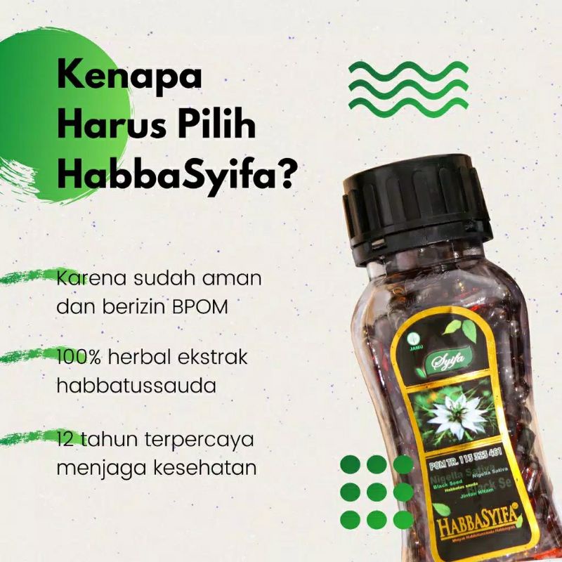 Habbatussauda Habbasyifa Habatussauda Oil Isi 90 Kapsul