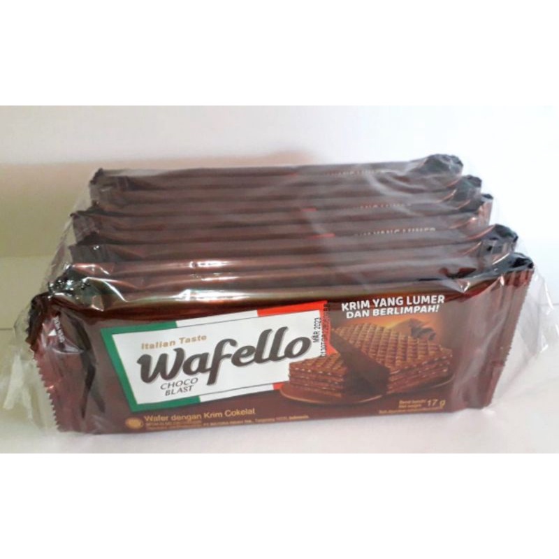 

ROMA WAFELLO WAFER BUTTER CARAMEL/CHOCO BLAST 17GR(1Pak isi 10bks)