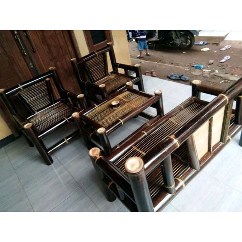 kursi bambu set