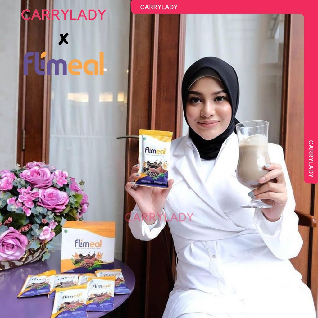 FLIMEAL 1 BOX 12 SACHET MEAL REPLACEMENT MINUMAN SEREAL RASA COKLAT PENGGANTI MAKAN DIET BY FLIMTY !