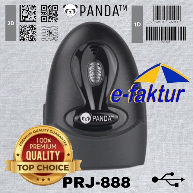 BARCODE SCANNER 2D/1D PANDA PRJ-888 (QR CODE-MAXICODE-DATA MATRIX-PDF417-AZTEC-E-FAKTUR-EFAKTUR)