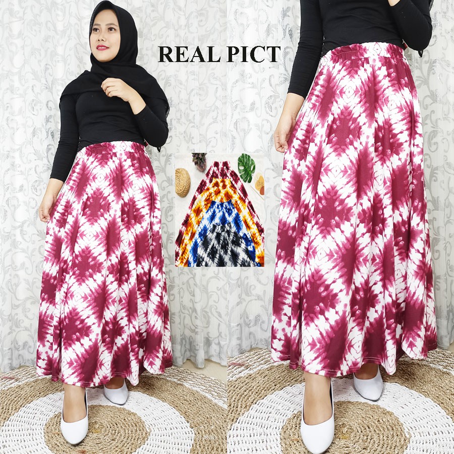 ROK PAYUNG TIEDYE SKIRT FLARE GL FASHION