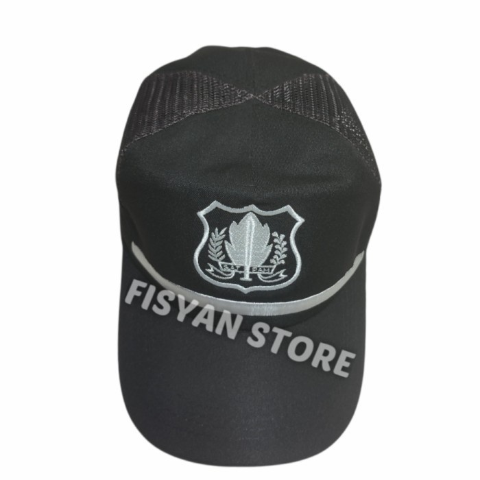 Topi Security List | Topi Satpam List Coklat Terbaru