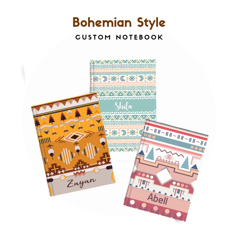 

NOTEBOOK BUKU CATATAN AGENDA BOHEMIAN STYLE CUSTOM HARDCOVER