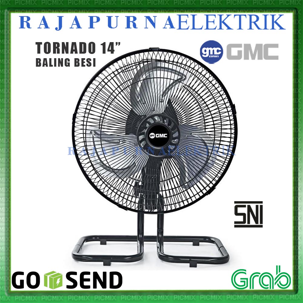 KIPAS ANGIN GMC - TORNADO DESK FAN - KIPAS MEJA 14 INCH 723 SWING SNI