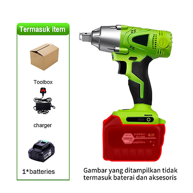 Cordless impact wrench 988V mesin buka tutup baut 988 volt impek impak impect wrench