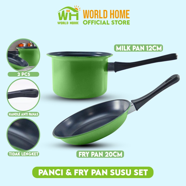 Big Promo Paket Hemat Panci Set 5 in 1 Panci Teflon serbaguna Fry Pan Milk Pan Murah