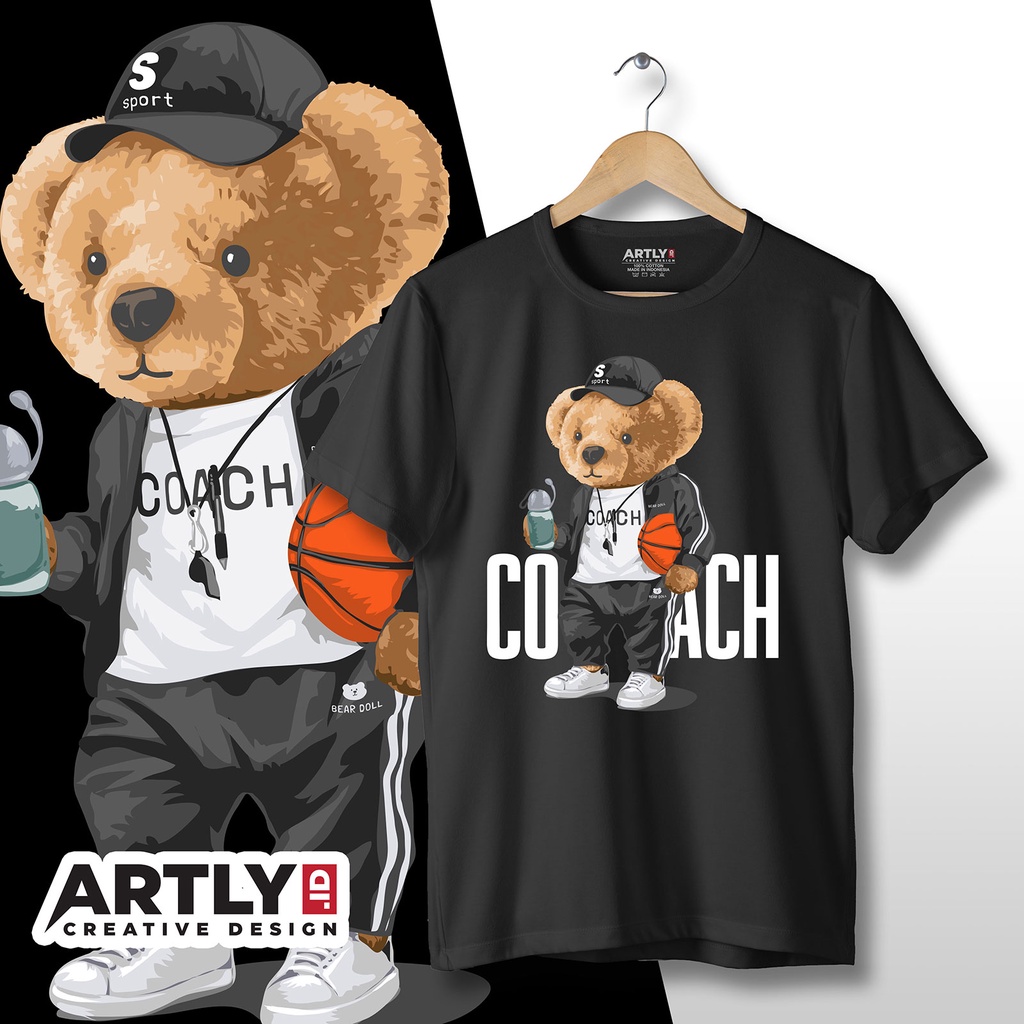 Artly Baju Kaos Tshirt Bear Coach