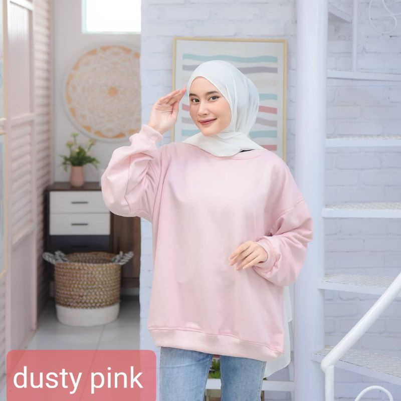sweatshirt OVERSIZE TEBAL/FASHION WANITA KEKINIAN/TRENDY