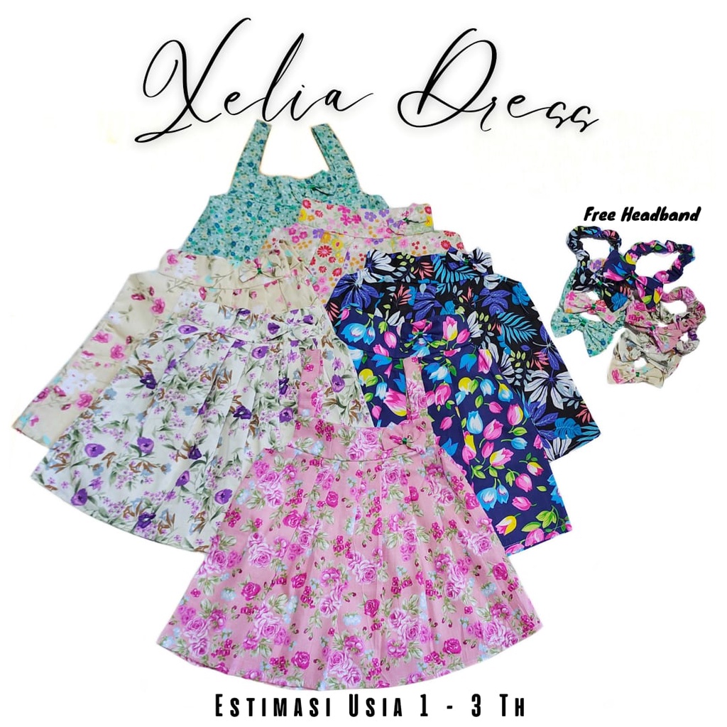 Dress Baby Murah / Dress Xelia / Daster Bayi / Konveksi Baju Anak