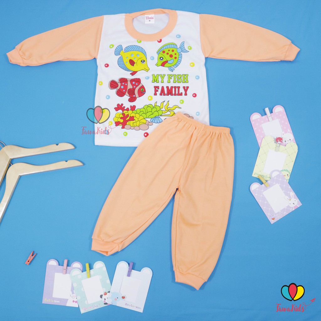 Baju Tidur size 2 Tahun Piyama Kaos Kartun Anak Celana Baju Tidur size 2 Tahun Piyama Kaos Kartun Anak Celana