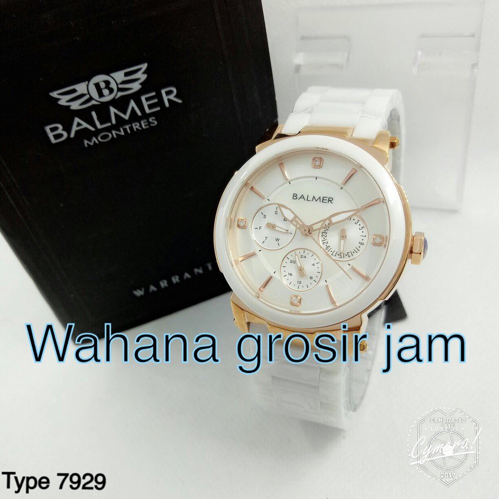 Promo jam tangan wanita BALMER 7929 full keramik body rosegold Diskon