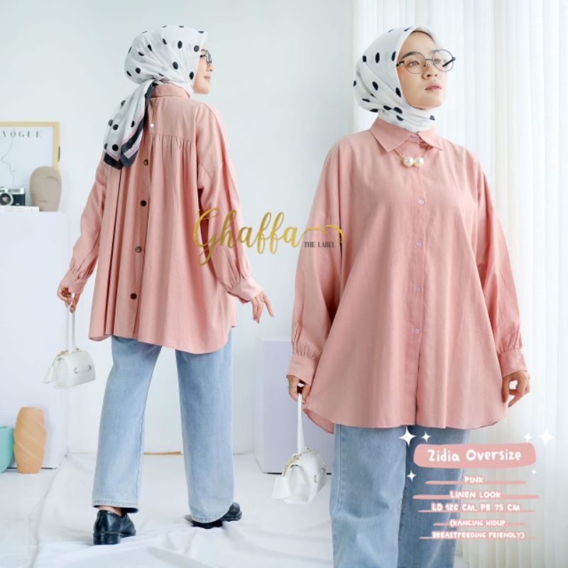 Blouse oversize muslimah / Zidia oversize by ghaffa the label / Oversize muslimah polos