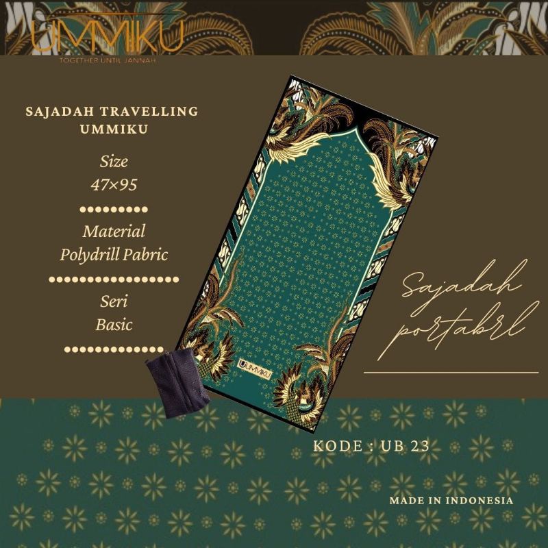 SAJADAH TRAVEL UMMIKU | sajadah traveling lipat kekinian