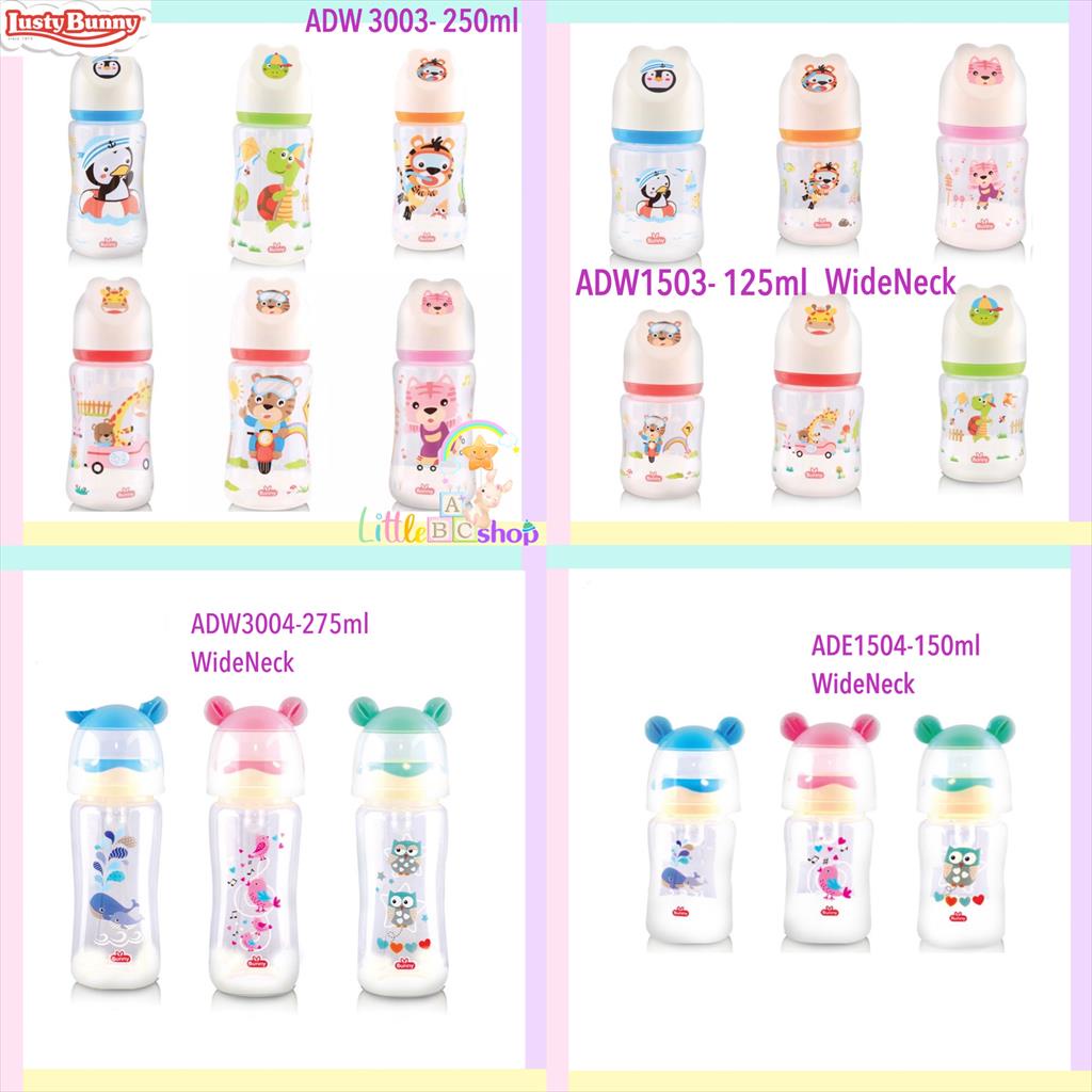 Lusty Bunny Botol Susu Wide Neck BPA FREE 125ml 150ml 250ml 275ml