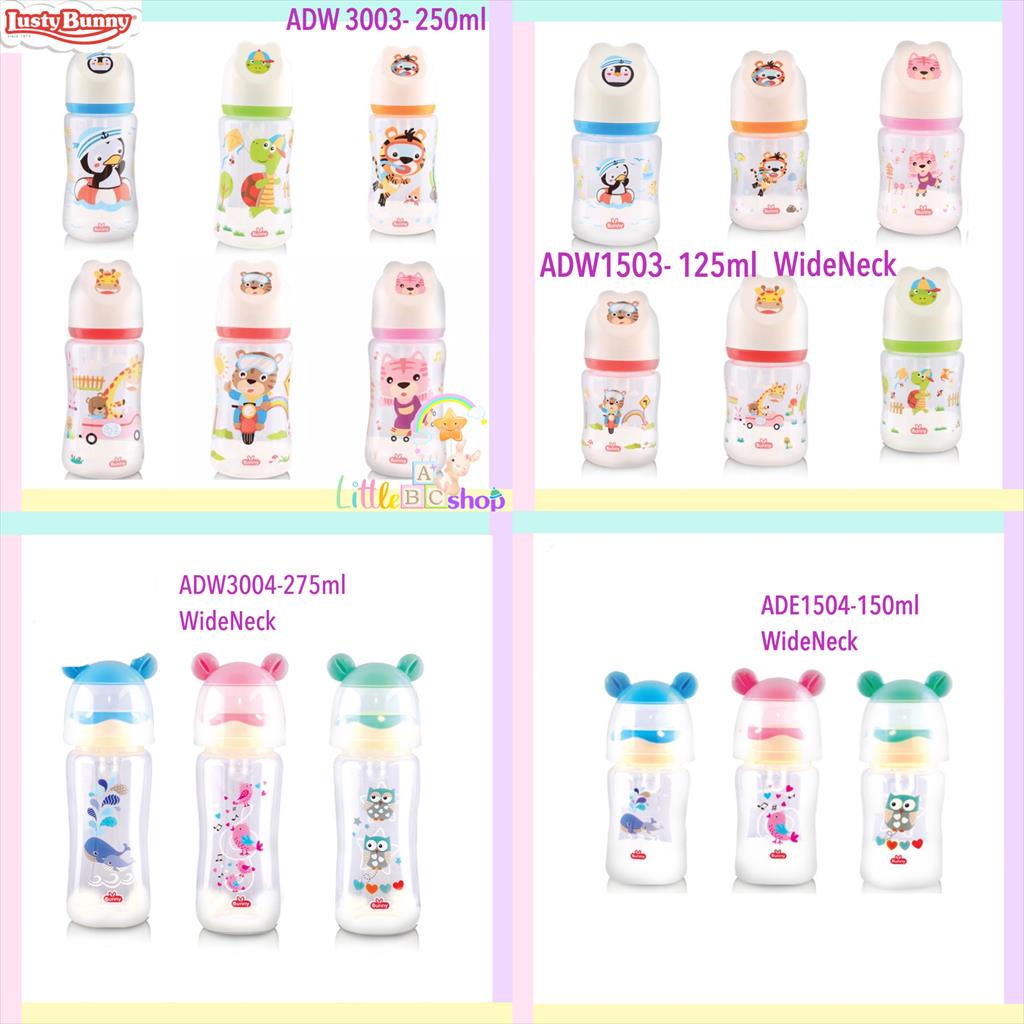 Lusty Bunny Botol Susu Wide Neck BPA FREE 125ml 150ml 250ml 275ml