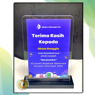 Jual Plakat Narasumber [SEHARI JADI] / Akrilik / Plakat Pembicara