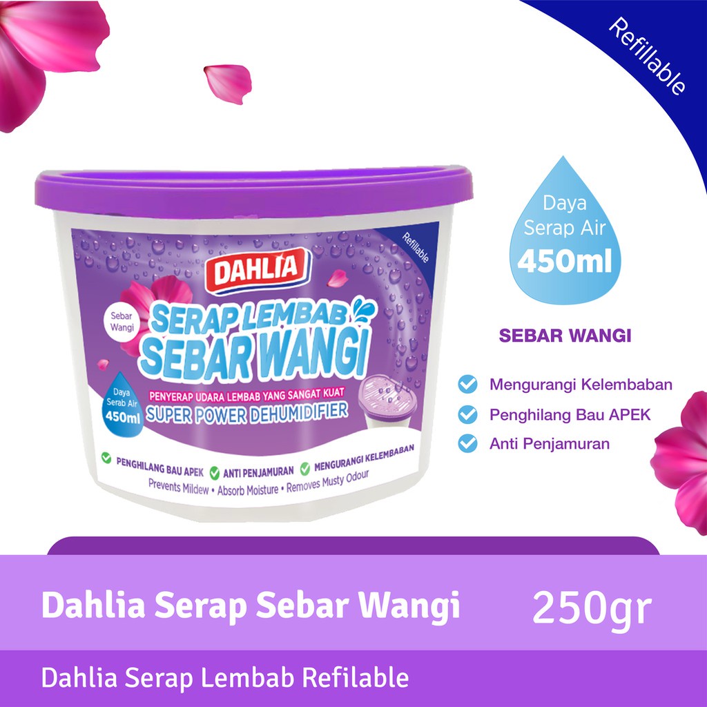 KAMPER DAHLIA Serap Lembab Wangi CASE 250gr cocok untuk kamar mandi