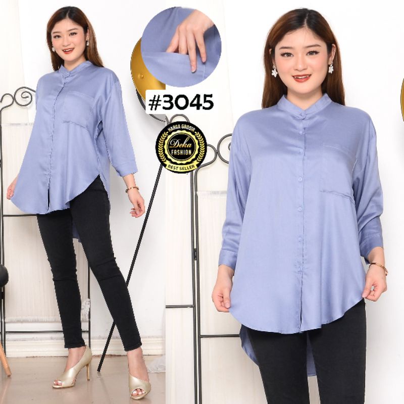 Kemeja wanita / Kemeja wanita botega katun twill 30s - 3045-Biru baby