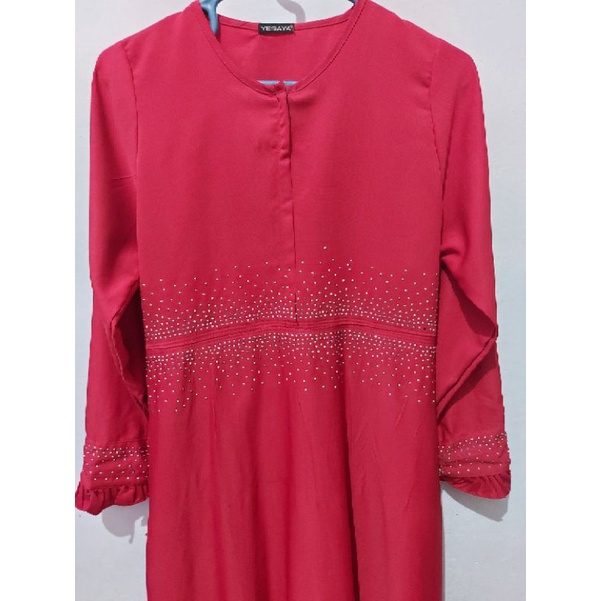 gamis yesaya merah preloved