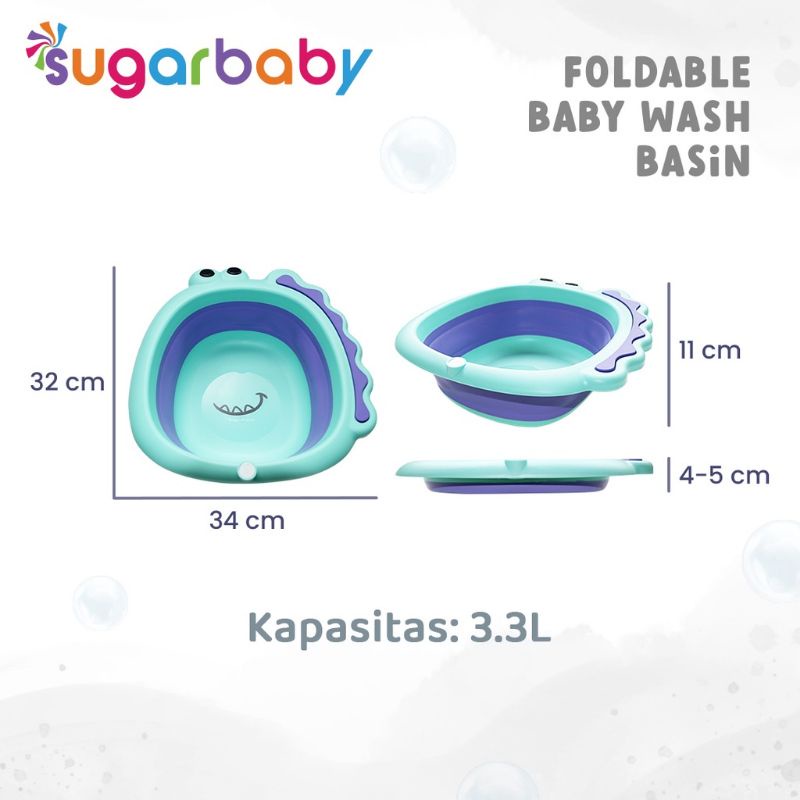 Sugar Baby Foldable Baby Wash Basin/Baskom Lipat Bayi/Ember Lipat Multifungsi