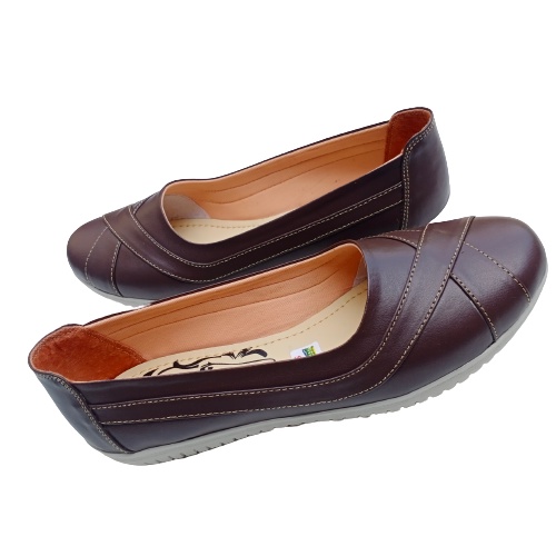 Sepatu Flat Shoes Wanita Murah/ Sepatu Balet Warna cokelat Masakini