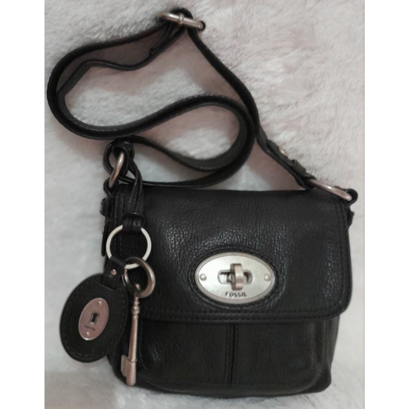 tas fossil maddox turnlock black preloved