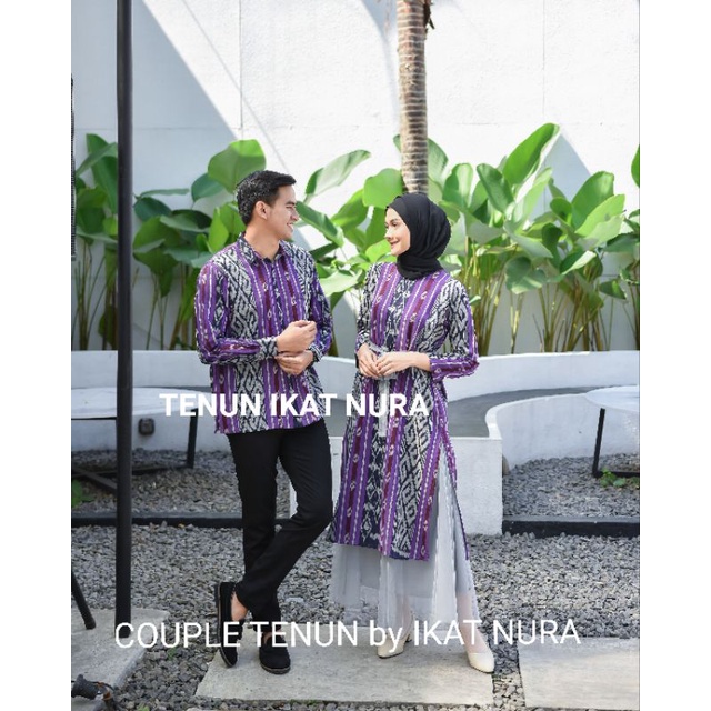 SET SARA DRESS ROK TUTU Couple Tenun dan Kemeja Full Tenun