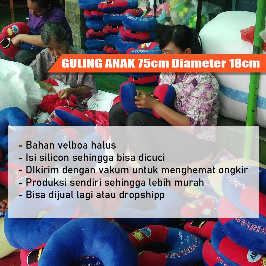 GULING ANAK KARAKTER LUCU HALUS 75cm