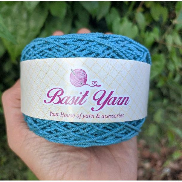 Katun Rami Basityarn Benang Rajut Variasi Biru Muda