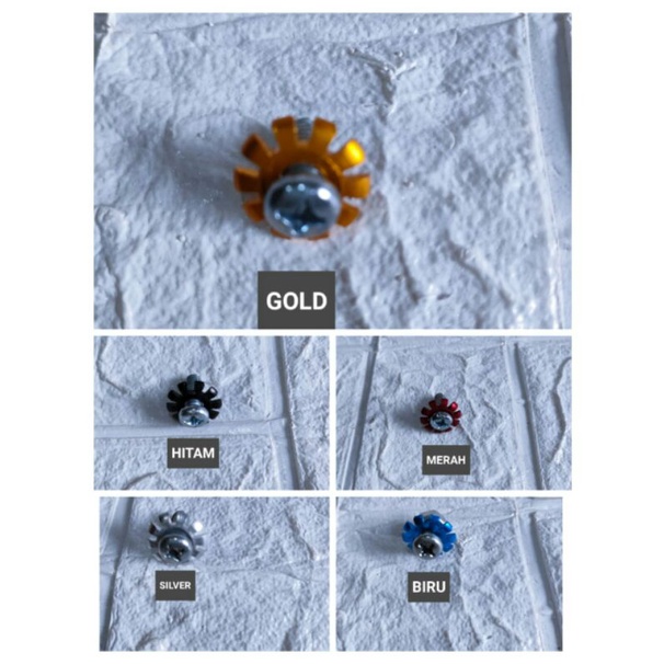 Baut Obeng Plus Ring Monel model Matahari Universal Variasi Motor