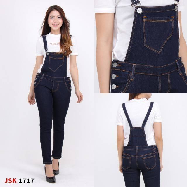 Bisa COD (27-34) JSK overall jeans  jumbo bigsize