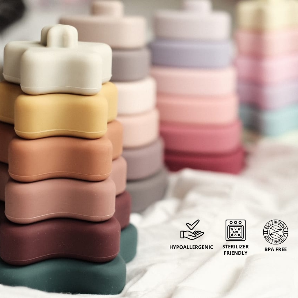 SILICONE STACKER TOY HEART - STAR