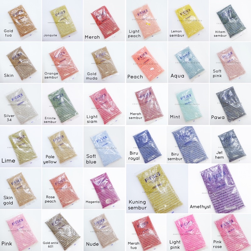 (per pak) PAYET BAMBU FGB / PAYET KEBAYA / PAYET BAMBU TGB / 2cut bambu / PAYET KEBAYA