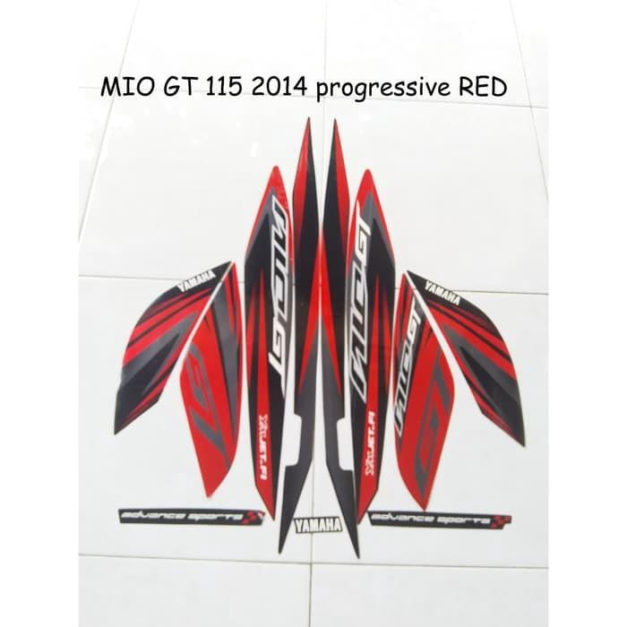 Sticker / Striping full body Yamaha Mio GT 2014 merah hitam