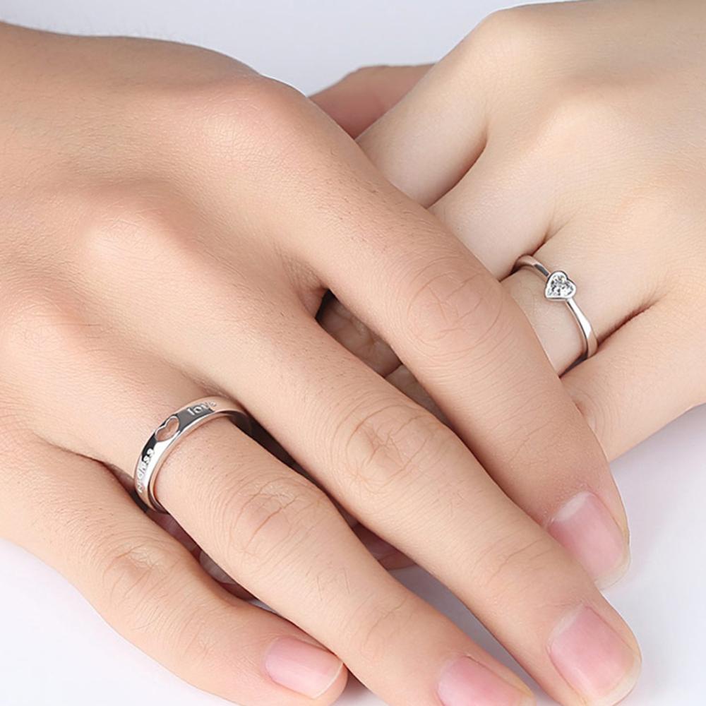 Timekey Cincin Nikah Desain Hati Hollow Simple Unik Untuk Pasanganpriawanita A1K9