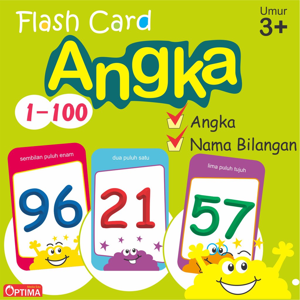 Flashcard Angka 1 Sampai 100 Untuk Paud Tk Sd Shopee Indonesia